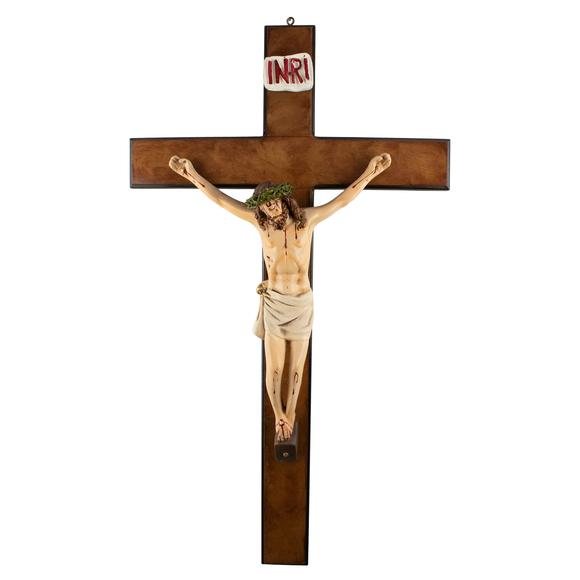 Mrcjsales: Jesus Christ White Crucifix | Economic & Resin | Various Sizes | Faith Symbol | Warning: Thorn Crown | Christmas Gift of Hope