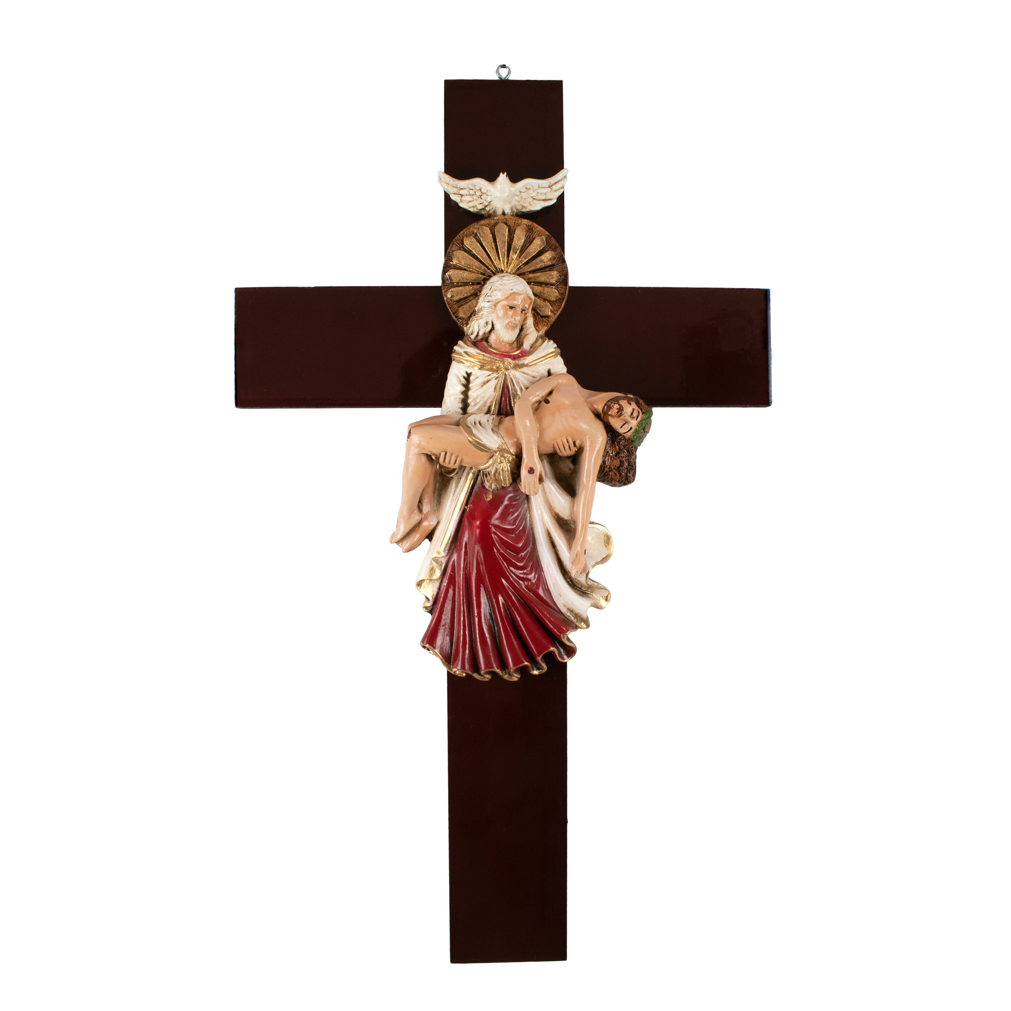 Mrcjsales: Holy Trinity Crucifix | Santísima Trinidad Cruz | Religious Gift | Polyester Resin Art | Made in Mexico | Sizes for Every Occasion