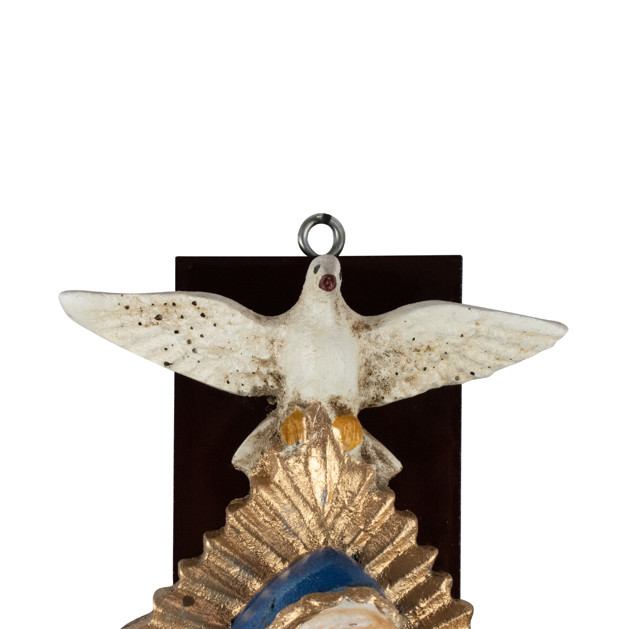 Mrcjsales: Holy Trinity Blue Crucifix | Santísima Trinidad Cruz | Polyester & Resin | Made in Mexico | Ideal Christian Gift!