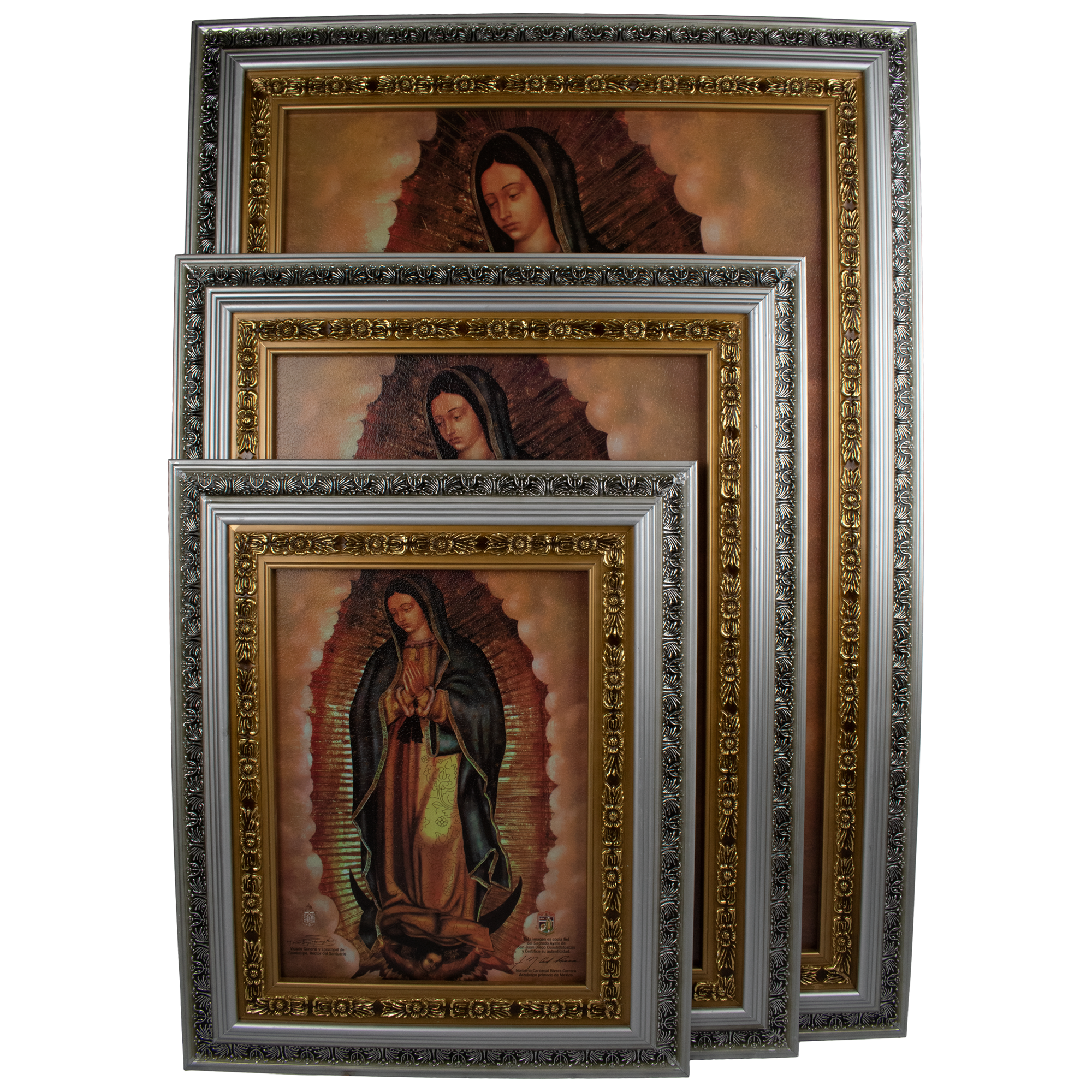 Mrcjsales: Our Lady of Guadalupe Silver Frame | Mexican Art | Handcrafted Oil Painting | Religious Decor | Elegant Symbol of Faith