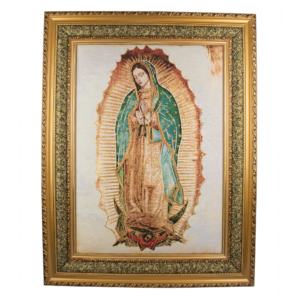 Mrcjsales: Our Lady of Guadalupe | Cloth Frame | Elegant Double Frame | Religious Home Decor | Gift for Loved Ones | Spanish Name: Virgen de Guadalupe