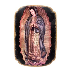 Mrcjsales: Our Lady of Guadalupe Plaque | Pregamino | Resin Craftsmanship | Unique Cultural Symbol