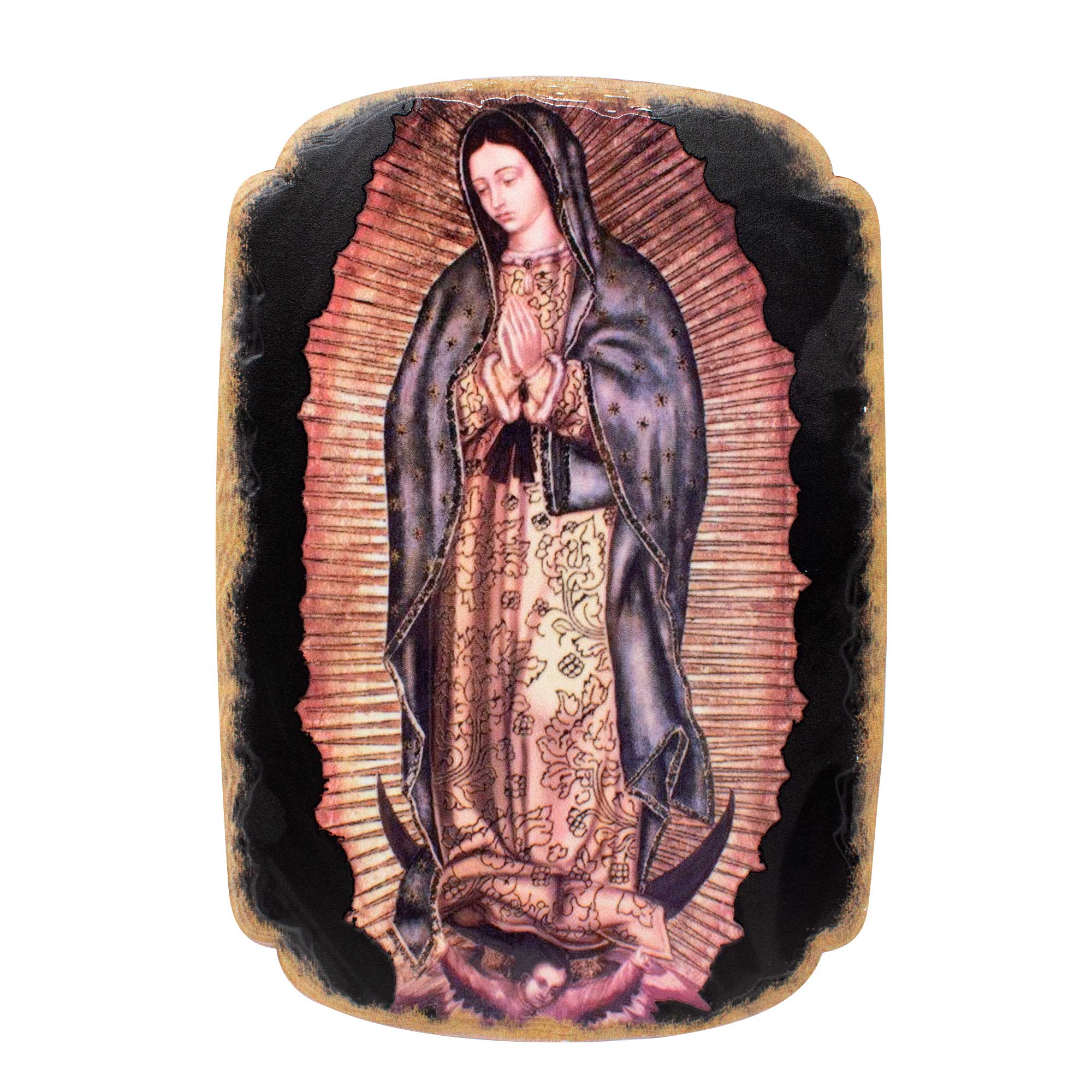 Mrcjsales: Our Lady of Guadalupe Plaque | Pregamino | Resin Craftsmanship | Unique Cultural Symbol