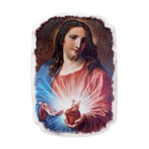 Mrcjsales: Sacred Heart Of Jesus Plaque | Pregamino | Unique Decor Piece | Cultural Symbol | Affordable Faith Art