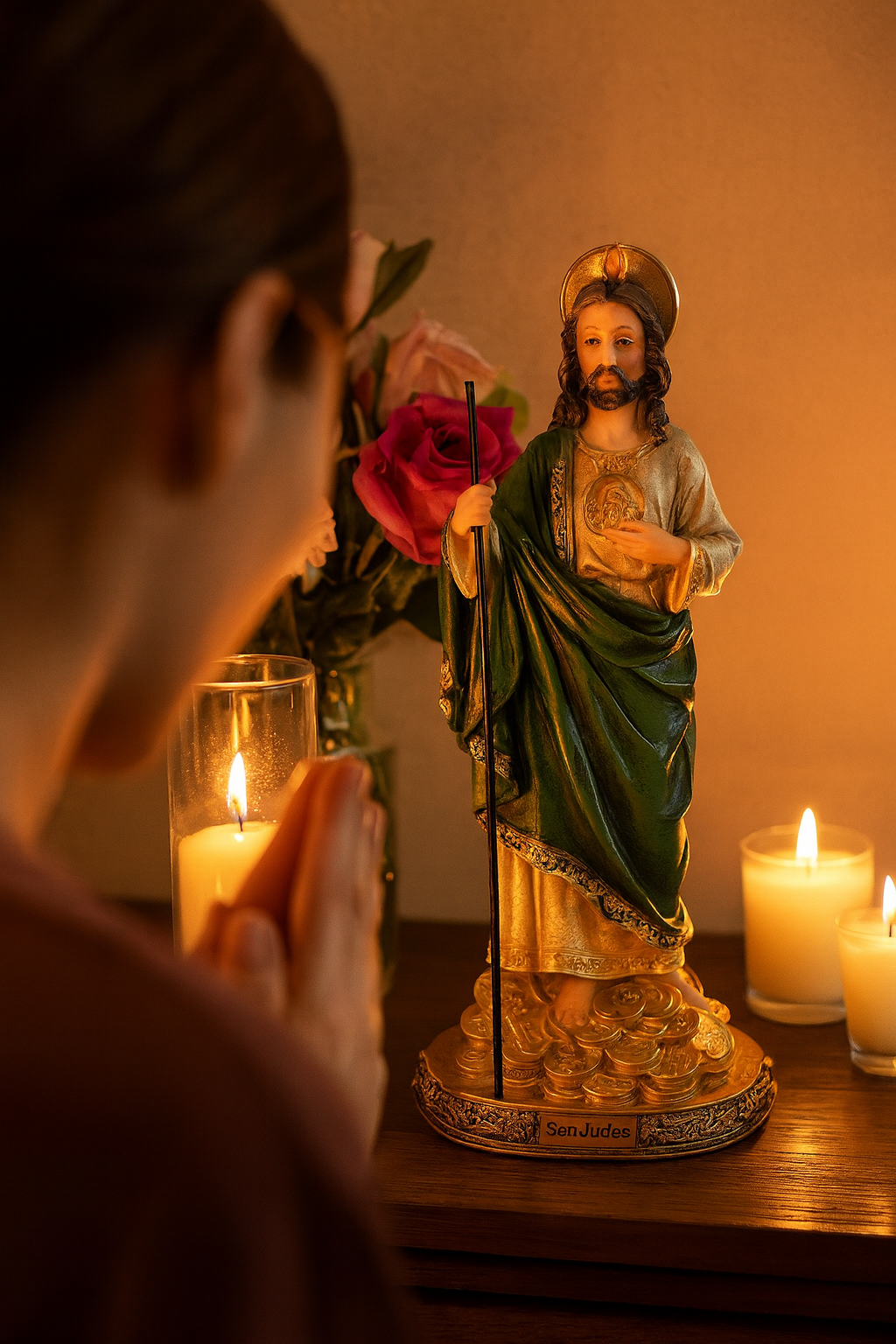 St. Jude Money Resin Statue – San Judas Tadeo Catholic Figurine