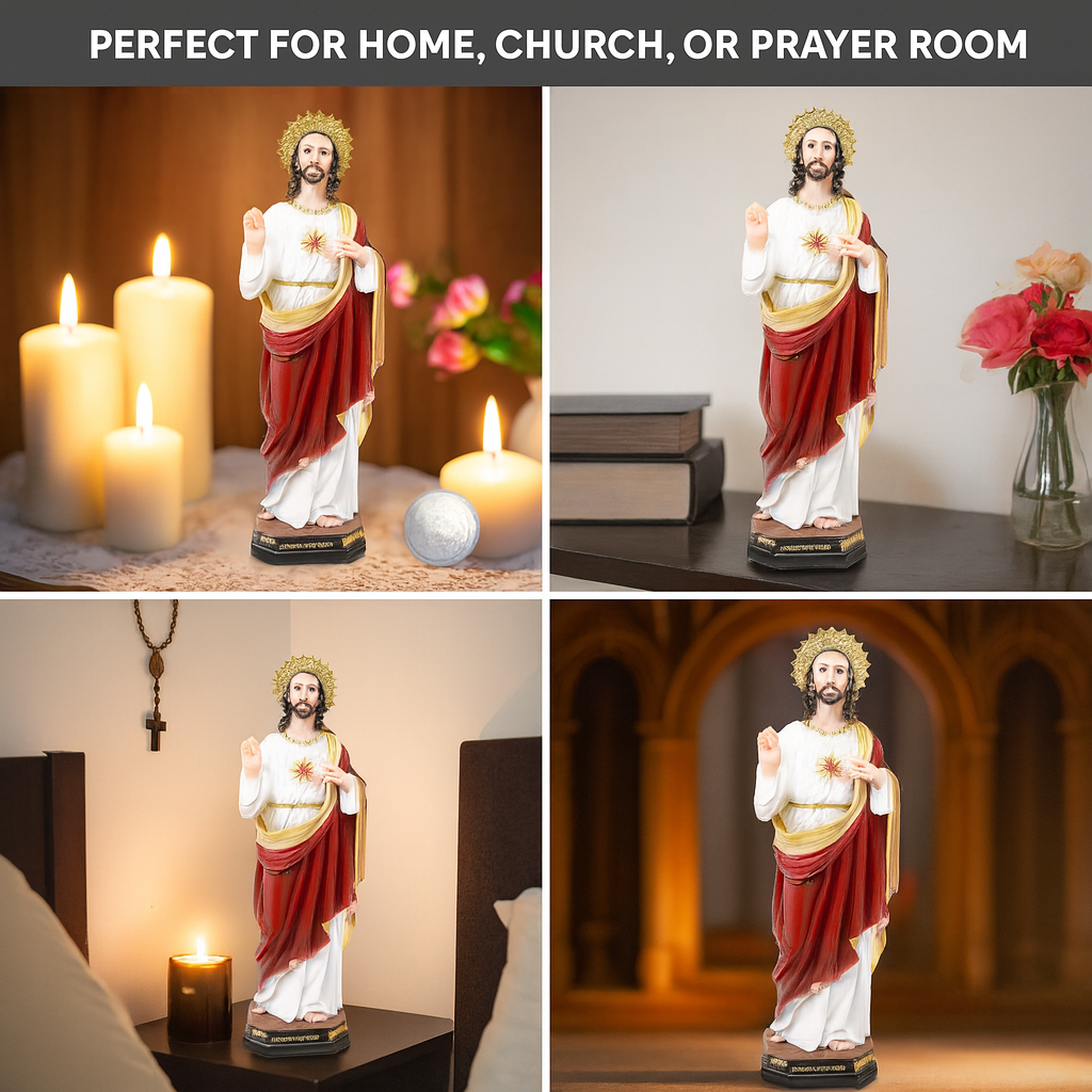 Sacred Heart of Jesus Resin Statue – Sagrado Corazón de Jesús