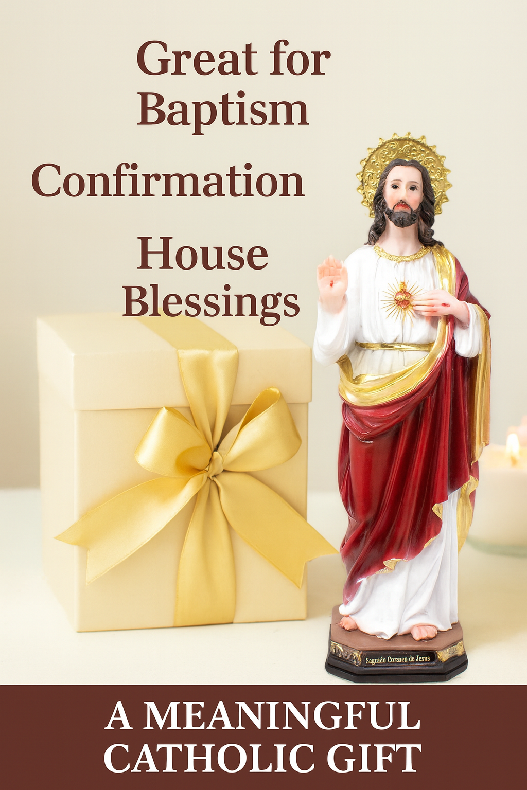 Sacred Heart of Jesus Resin Statue – Sagrado Corazón de Jesús