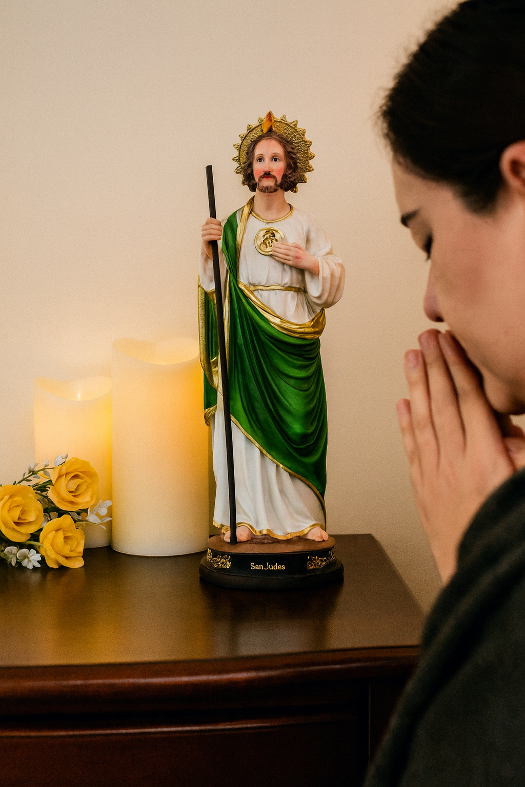 Saint Jude Resin Statue – San Judas Tadeo Catholic Figurine 8–16