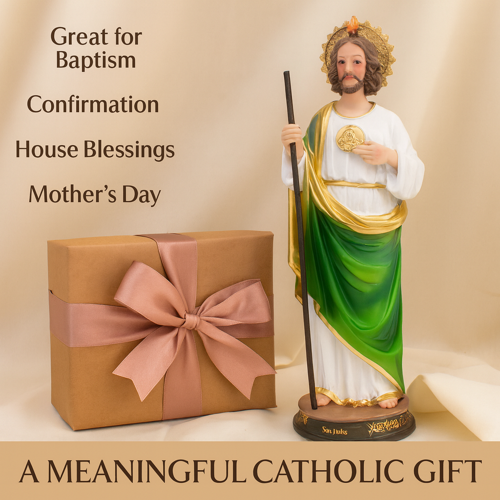 Saint Jude Resin Statue – San Judas Tadeo Catholic Figurine 8–16