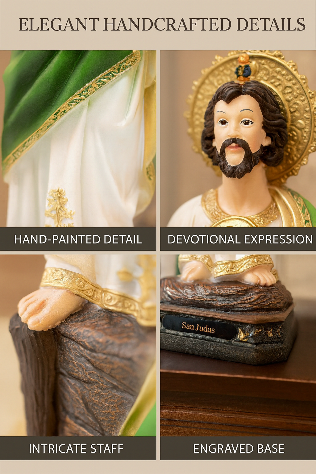 St. Jude Original Resin Statue – San Judas Tadeo Catholic Figurine