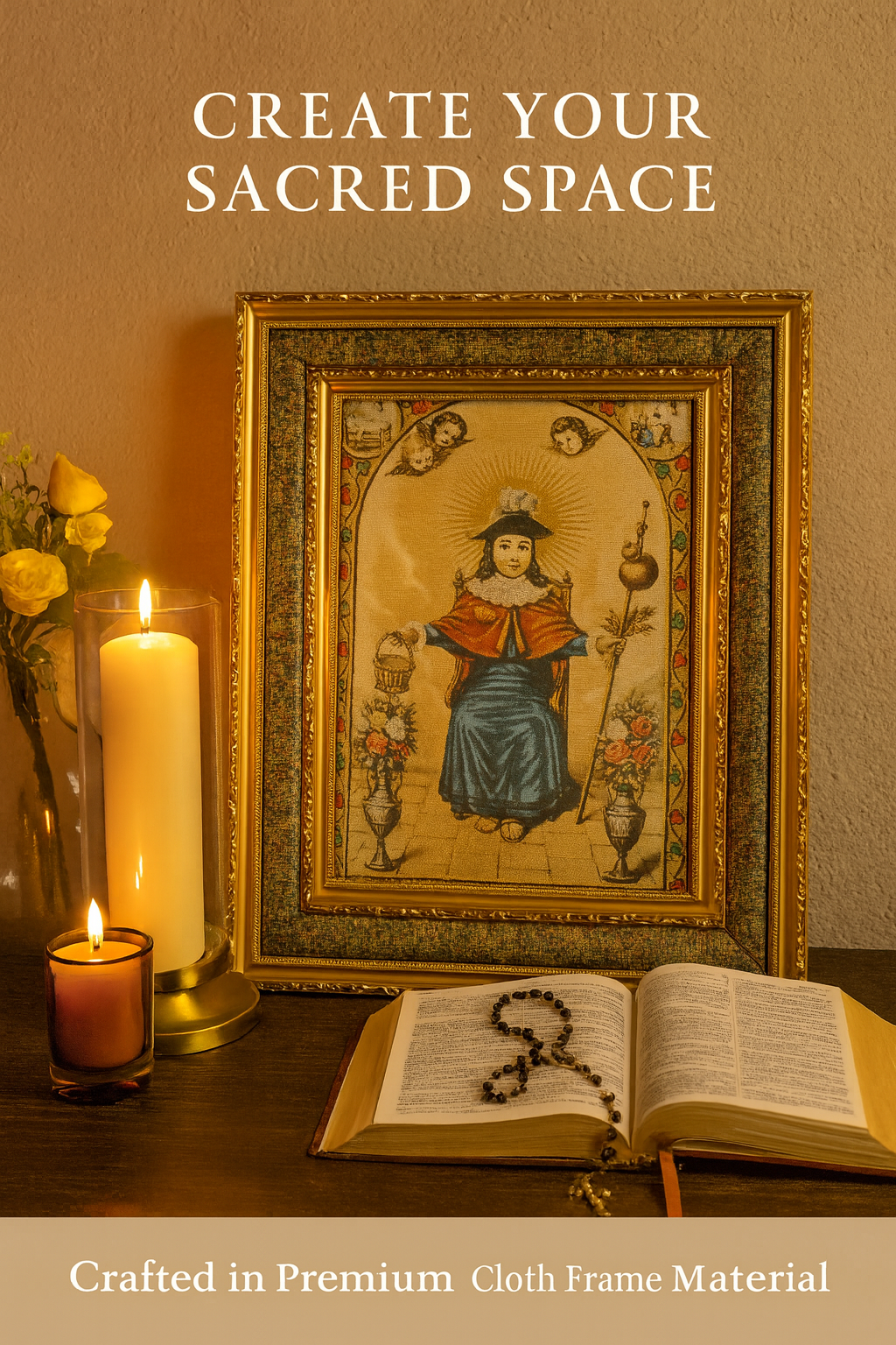 Child of Atocha Framed Image – Santo Niño de Atocha Religious Art