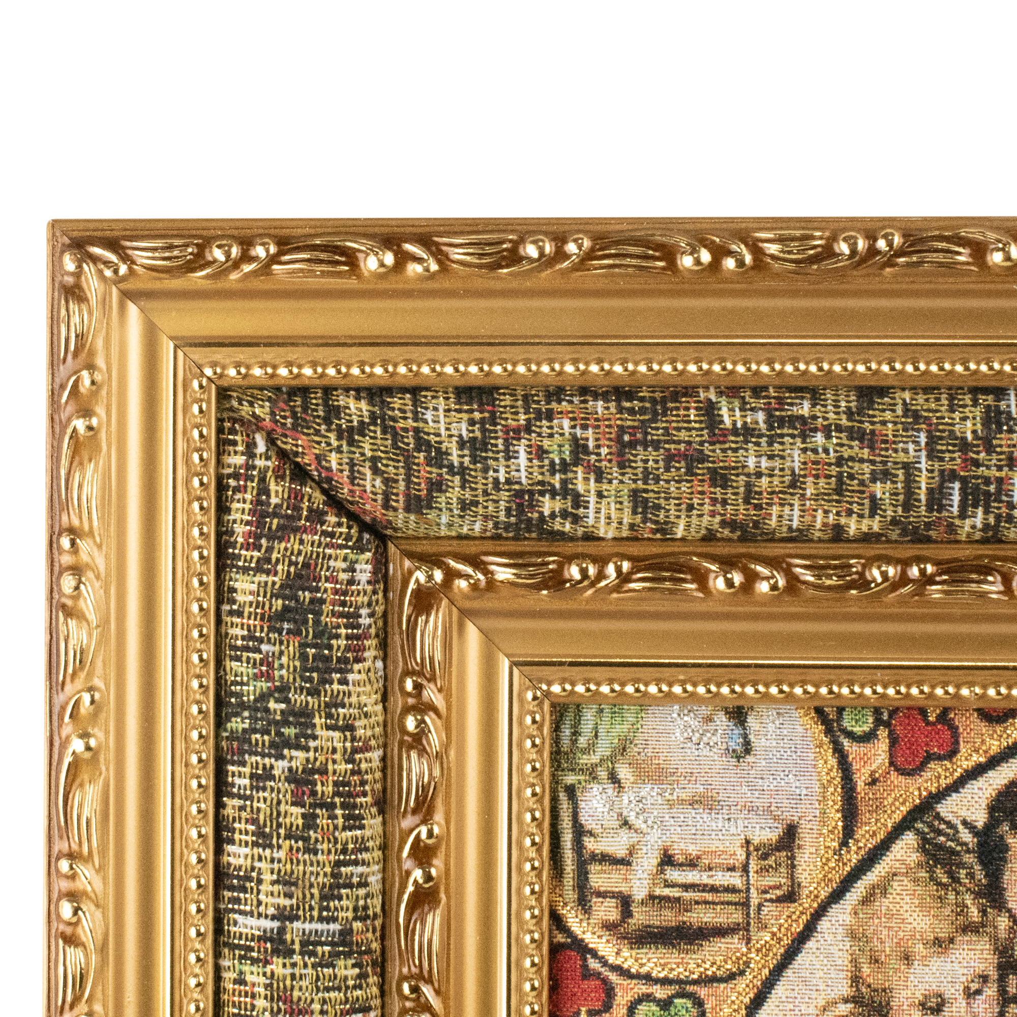 Mrcjsales: Child of Atocha Cloth Frame | Golden Double Frame | Religious Home Decor | Spanish Name: Nino de Atocha | Gift for Loved Ones