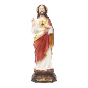 Sacred Heart of Jesus Resin Statue – Sagrado Corazón Catholic Figurine