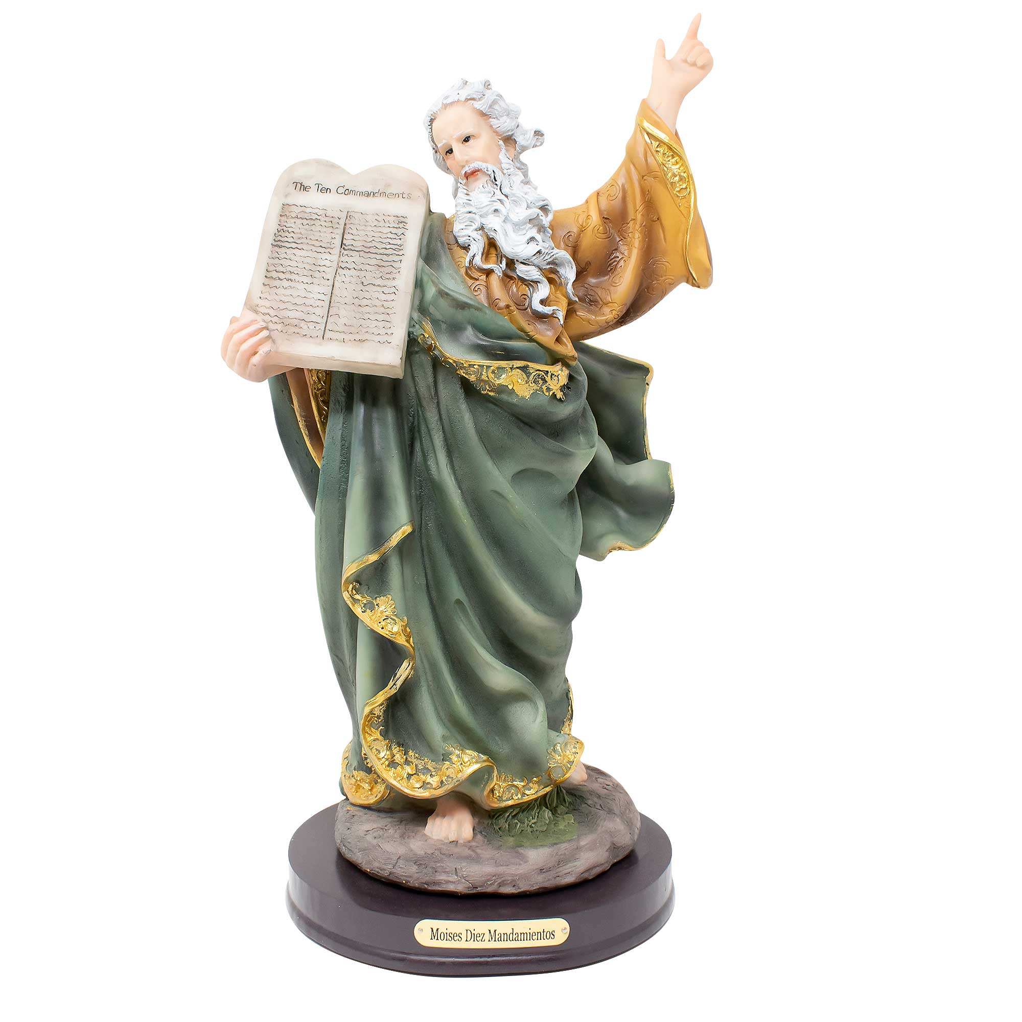 MrcjSales - Moses 10 Commandments Statue | Resin Material | Multiple Sizes| Perfect for Church, Home Decor, Gifts | Inspire Faith and Reverence