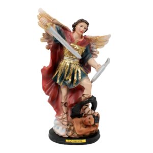 MrcjSales - Saint Michael Archangel Resin Statues | San Miguel | Multiple Sizes | High-Quality Craftsmanship | Ideal for Church, Home Decor, Gifts