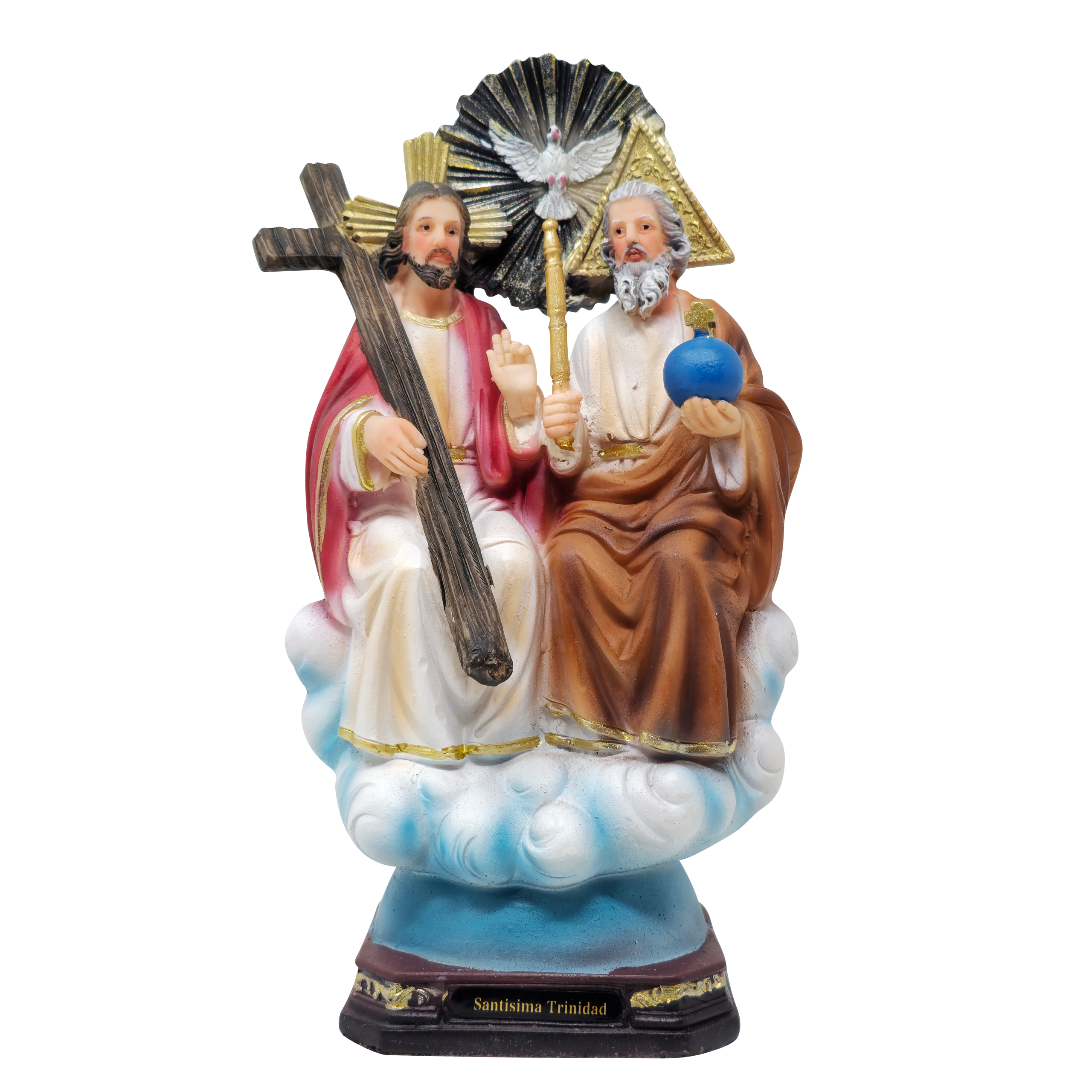 MrcjSales - The Holy Trinity Statue | Multiple Sizes | Resin Craftsmanship | Ideal for Church, Home Decor, Gifts | Santisima Trinidad