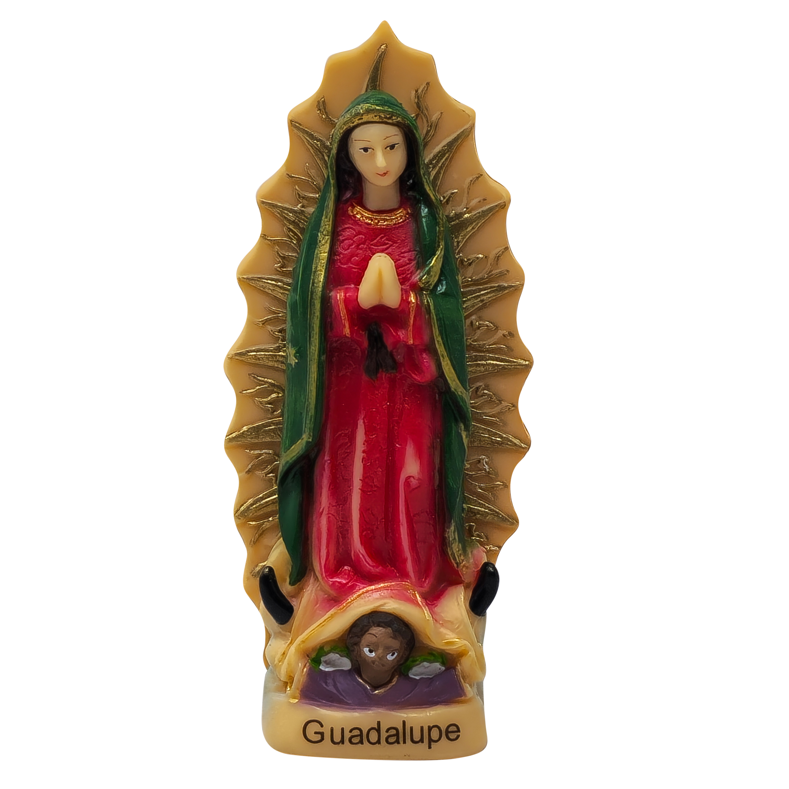 MRCJSales Our Lady of Guadalupe Resin Statue - Pack of 12 - 3 Inches - Beautiful Religious Decor for Gifts, Home, Celebrations, and Prayers