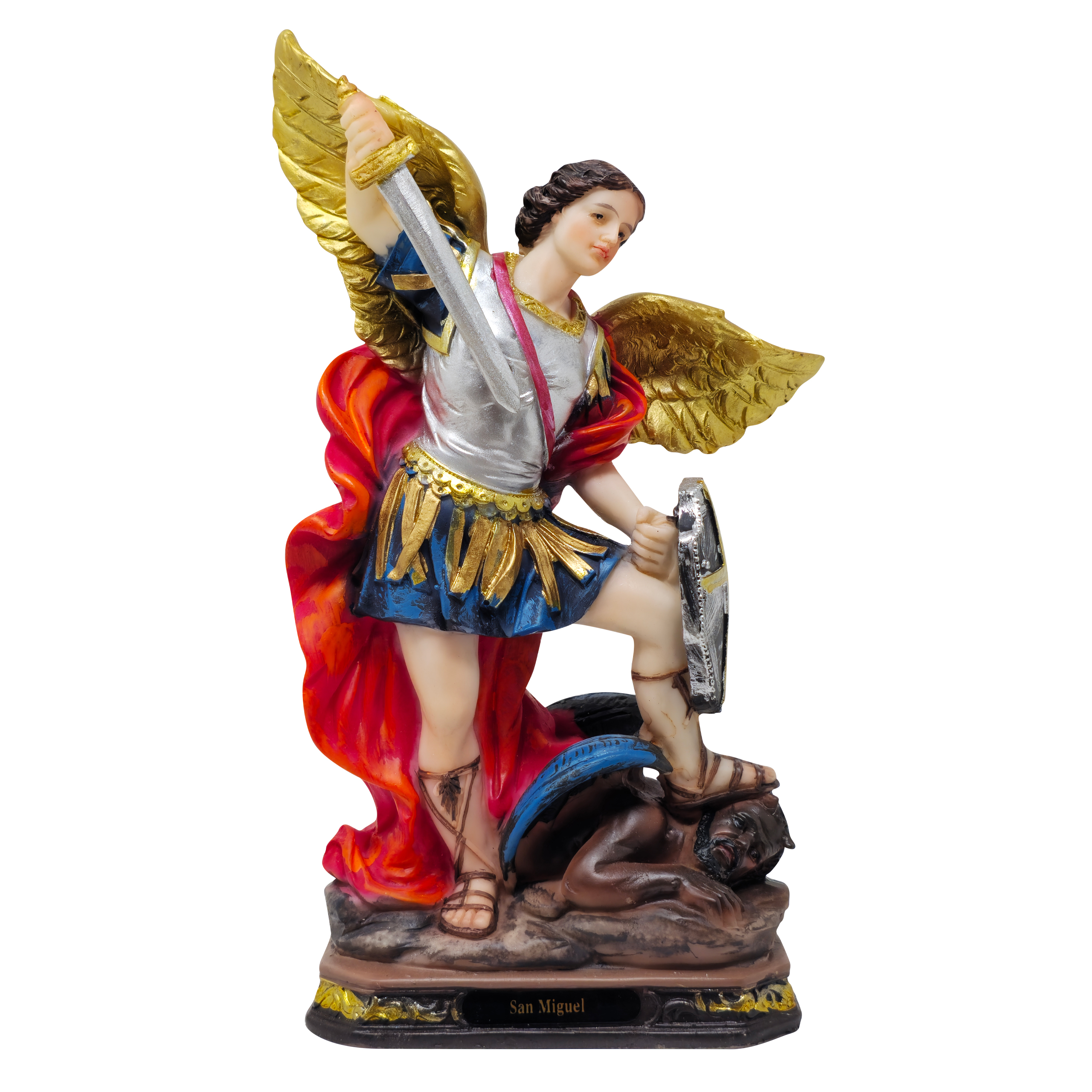 MrcjSales - Saint Michael Archangel Statue | San Miguel | Multiple Sizes | Ideal for Church, Home Decor, Gifts