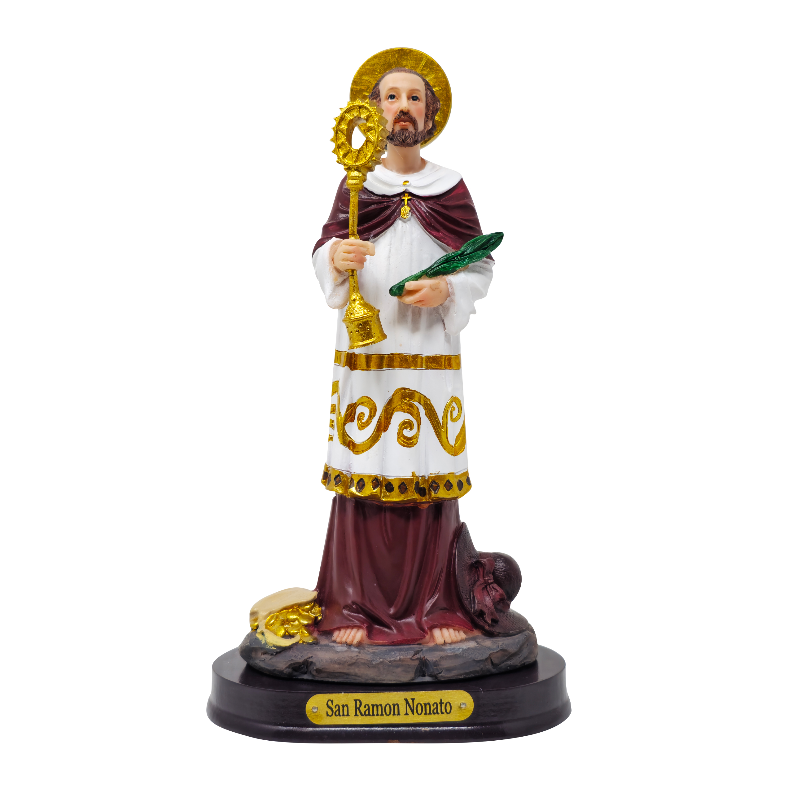 MrcjSales - Saint Ramon Nonato Statue | San Ramón Nonato | Multiple Sizes | Realistic Resin Craft | Ideal for Church, Home, Gifts