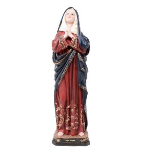 MrcjSales - Virgen Dolorosa Resin Statue | Multiple Sizes | Church Decor for Services, Home, Gifts, and Celebrations