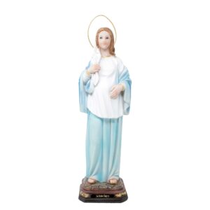 MrcjSales - La Dulce Espera Resin Statue | Multiple Sizes | Spanish Name | Elegant Religious Decor