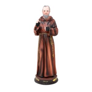 MrcjSales - Father Pio Resin Statue | Multiple Sizes | Realistic Appearance | Church Services, Home Decor, Gifts | Spanish Name Padre Pio