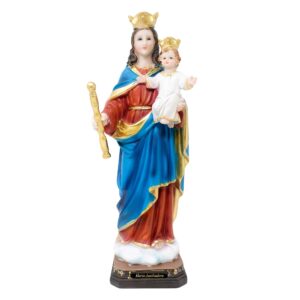 MrcjSales - Mary Auxiliadora Resin Statue | Multiple Sizes | Detailed Craftsmanship | Ideal for Church, Home Decor, Gifts