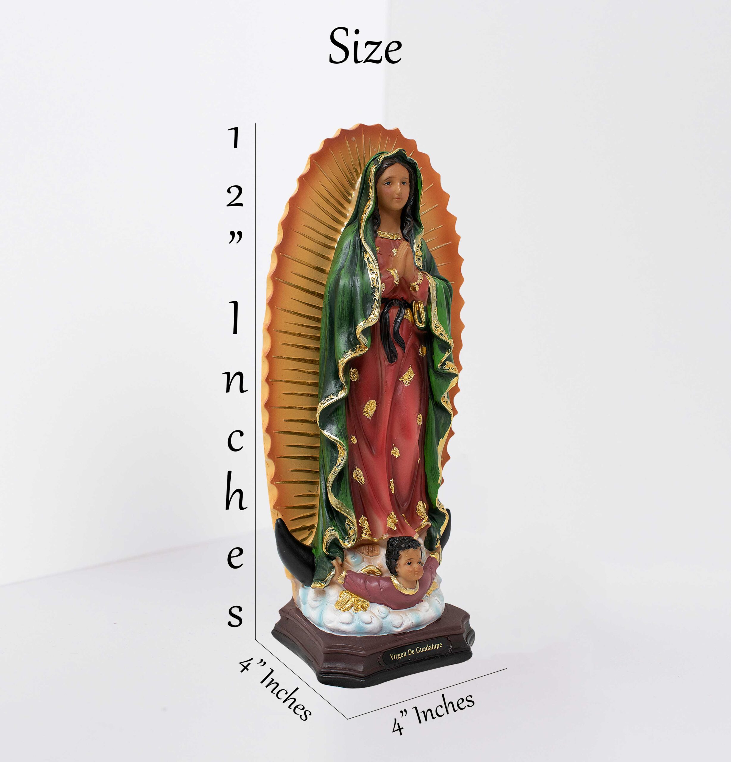 Our Lady of Guadalupe Statue, 8, 12, 16, 24 Inches, Resin, Perfect for Church, Home Decor, Religious Gift, Virgen de Guadalupe Statue mrcjsales