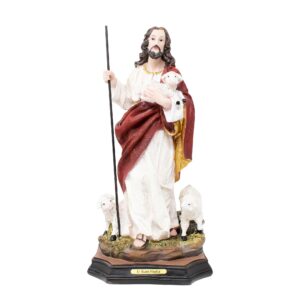MrcjSales - The Good Shepherd Statue | El Buen Pastor | Multiple Sizes | Realistic Resin Craft | Ideal for Church, Home Decor, Gifts