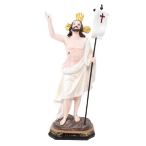 MrcjSales - Risen Jesus Statue | Jesús Resucitado | Multiple Sizes | Realistic Resin Craft | Ideal for Faithful Homes and Churches
