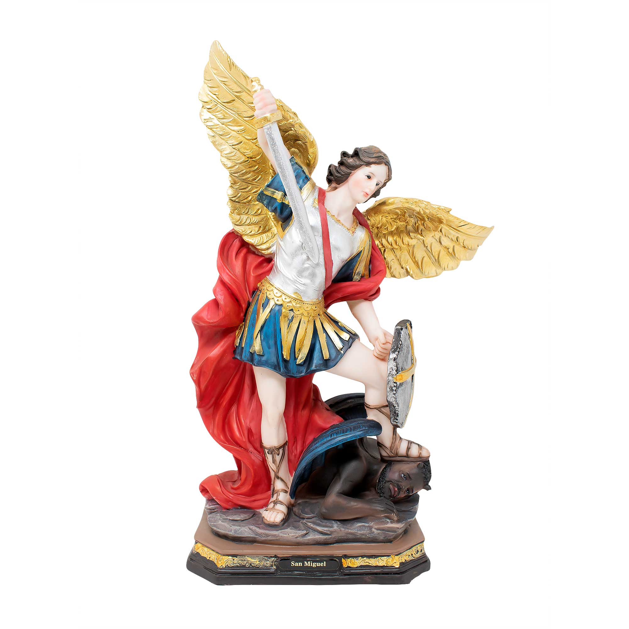 MrcjSales - Saint Michael Archangel Statue | San Miguel | Multiple Sizes | Ideal for Church, Home Decor, Gifts