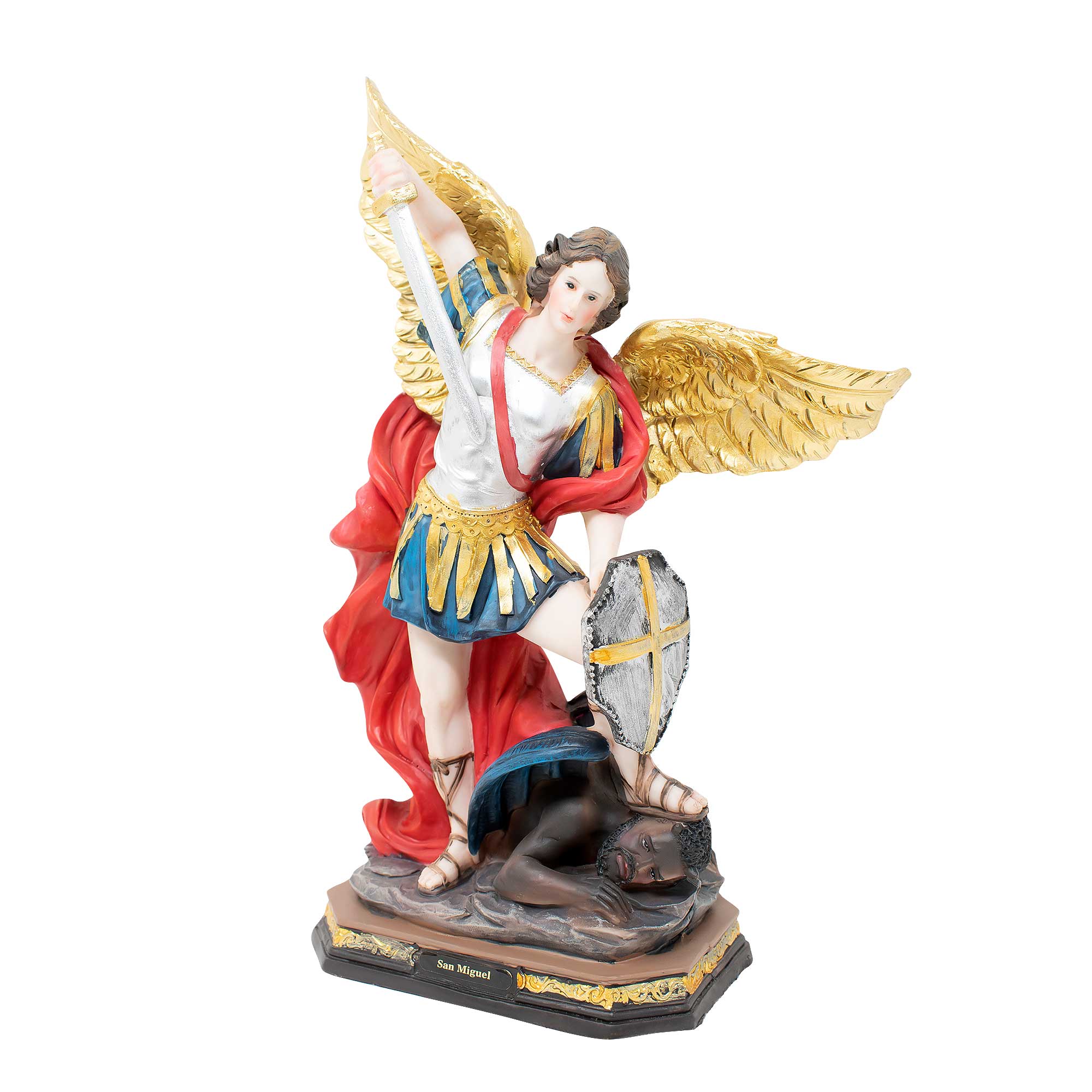 MrcjSales - Saint Michael Archangel Statue | San Miguel | Multiple Sizes | Ideal for Church, Home Decor, Gifts