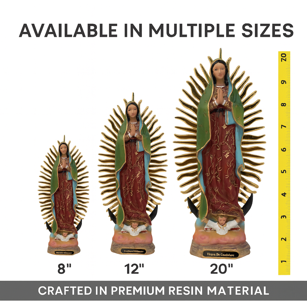 Our Lady of Guadalupe Resin Statue – Virgen de Guadalupe Figurine