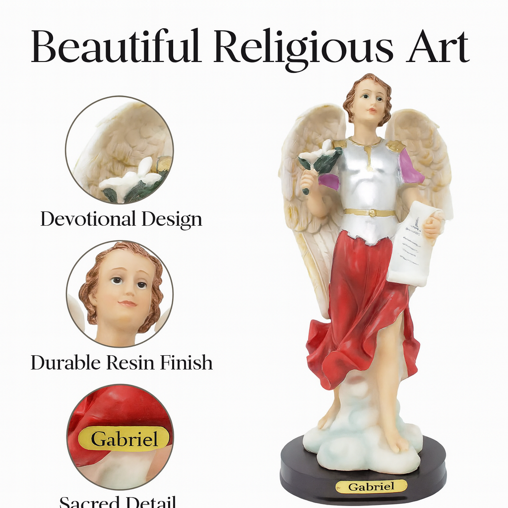 Archangel Gabriel Resin Statue – Estatua del Arcángel San Gabriel