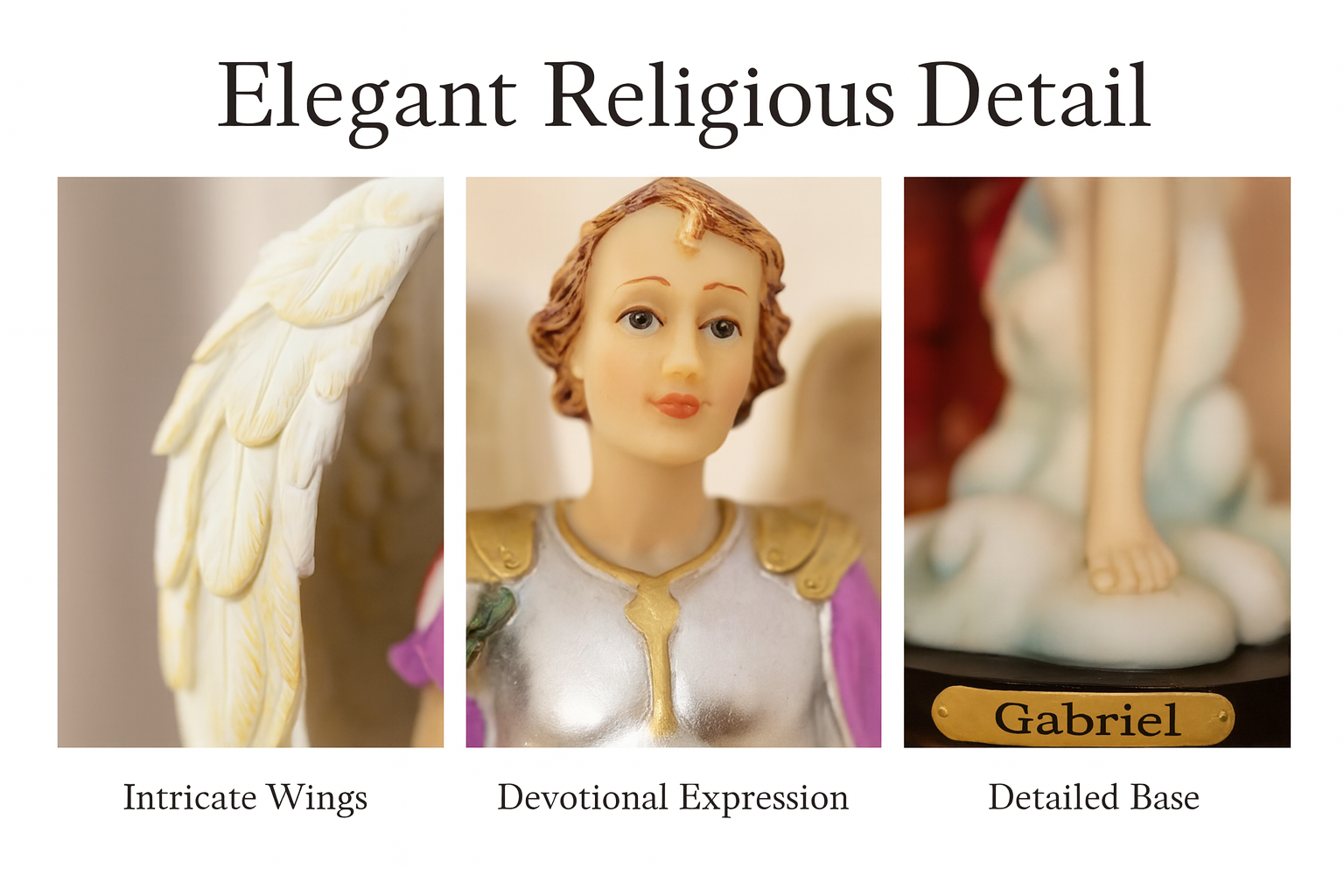 Archangel Gabriel Resin Statue – Estatua del Arcángel San Gabriel