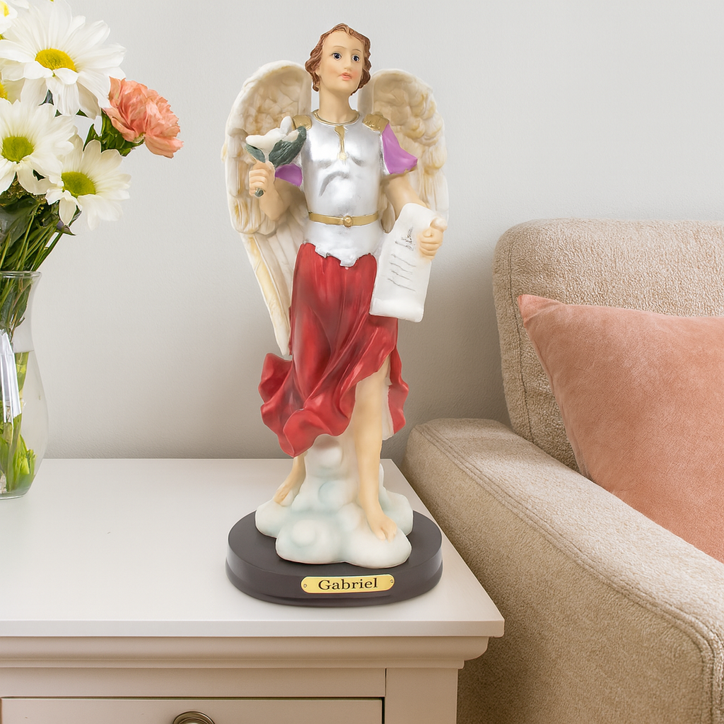 Archangel Gabriel Resin Statue – Estatua del Arcángel San Gabriel