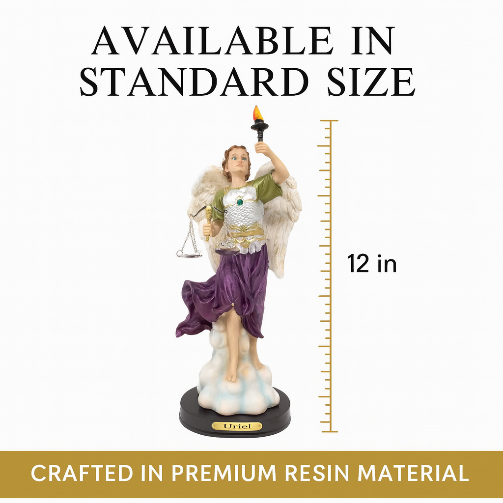 Archangel Uriel Resin Statue – Estatua del Arcángel de la Uriel