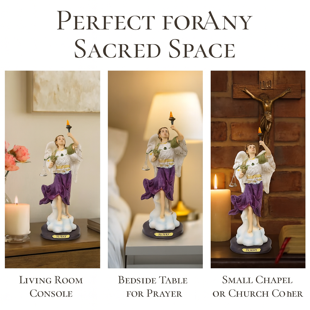 Archangel Uriel Resin Statue – Estatua del Arcángel de la Uriel