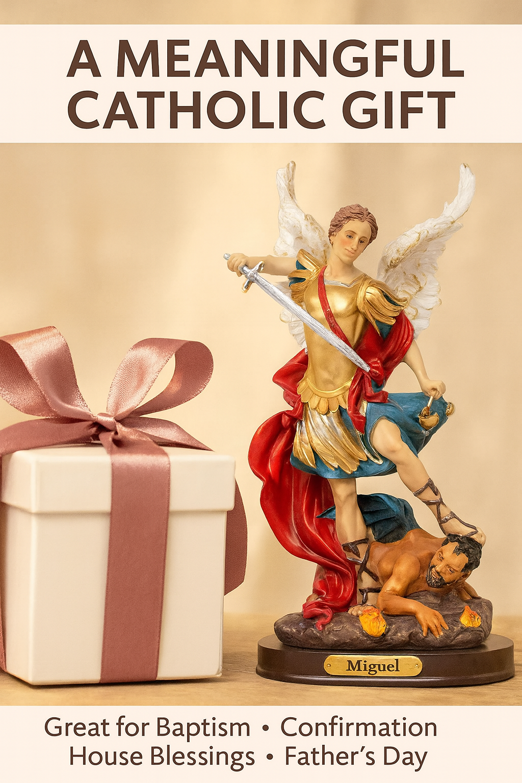 Saint Michael Archangel Statue |  San Miguel Arcángel