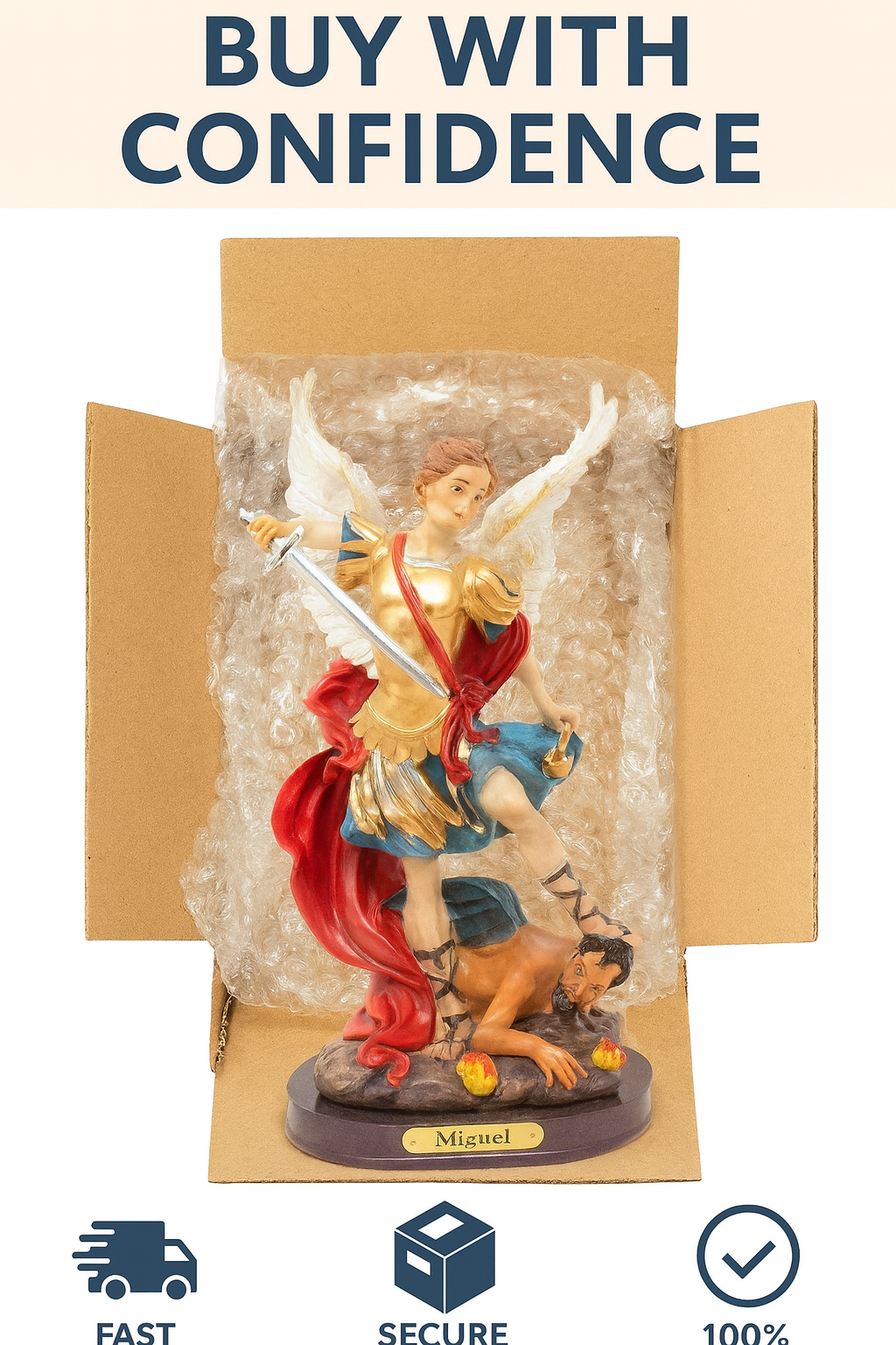 Saint Michael Archangel Statue |  San Miguel Arcángel