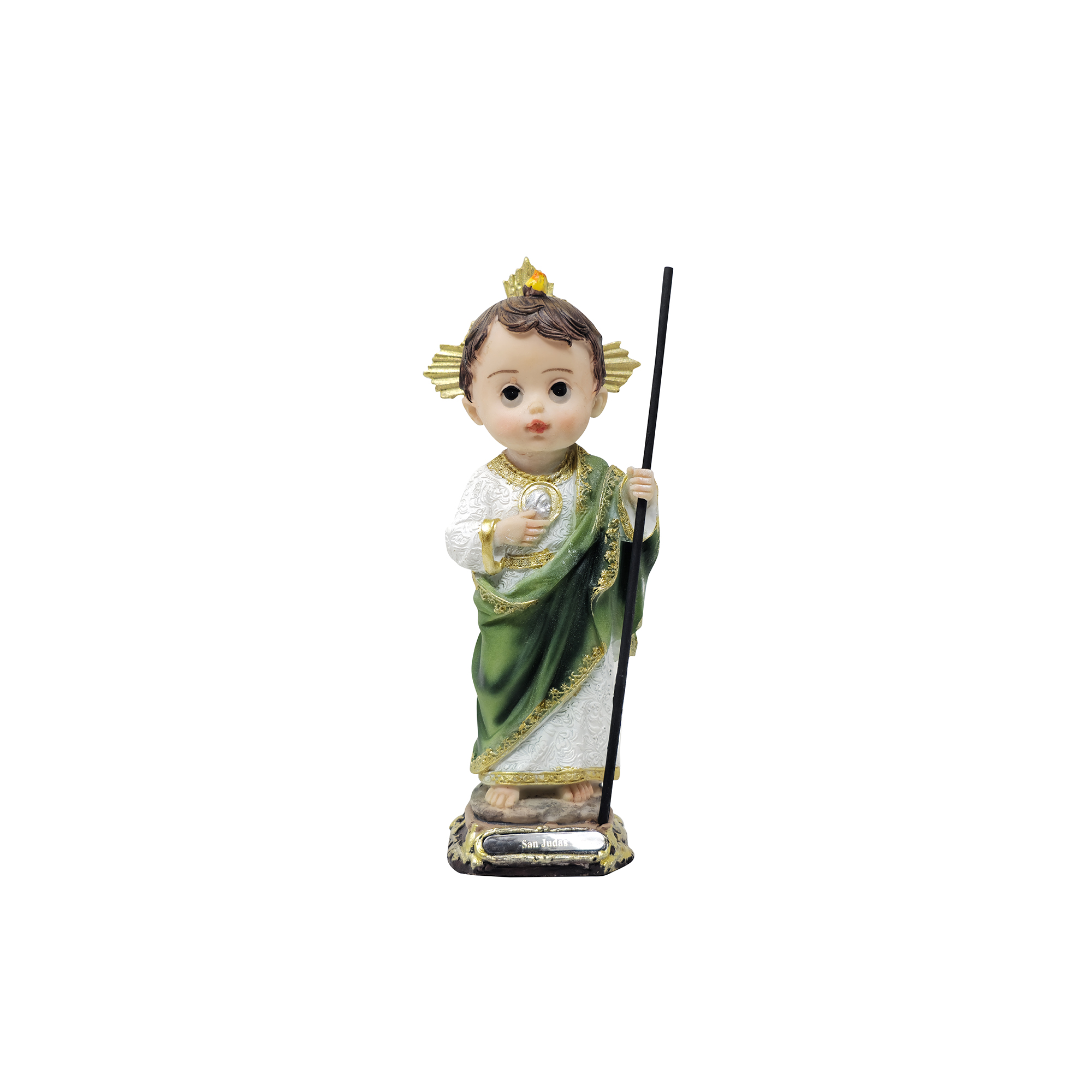 MrcjSales - St. Judas Infinite Resin Statue | San Judas | Multiple Sizes | Ideal for Church, Home Decor, Gifts | Spanish Name Etched