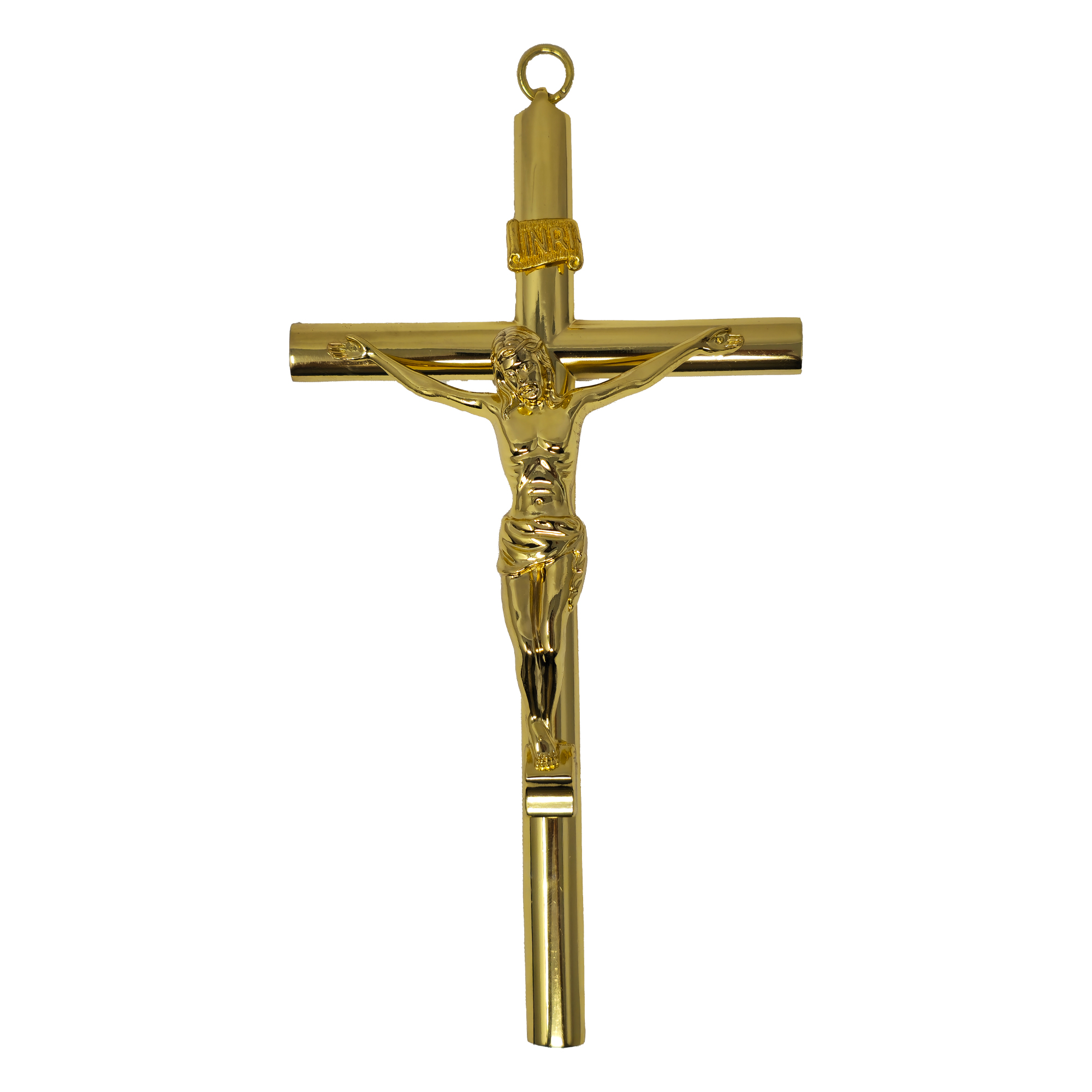 MrcjSales - Crucifix Gold | Hang | Elegant Metal Cross for Home, Church, Gifts | Multiple Sizes | Symbolic Faith