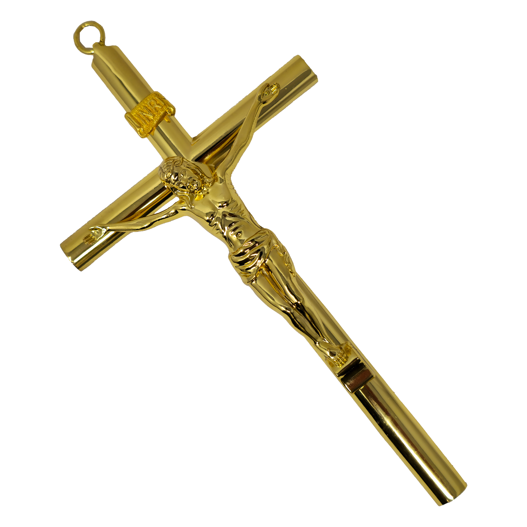 MrcjSales - Crucifix Gold | Hang | Elegant Metal Cross for Home, Church, Gifts | Multiple Sizes | Symbolic Faith