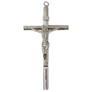 MrcjSales - Crucifix Silver | Hang | High-Quality Metal for Church, Home, Gifts | Custom Sizes | Faithful Symbol