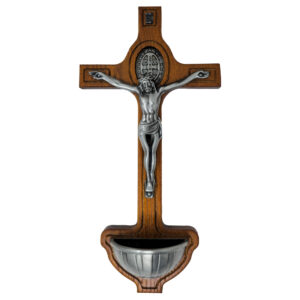 MrcjSales - Saint Benedict Cross | Pila | Wood/Metal | Multiple Sizes | Highly Detailed | Versatile Symbol of Faith