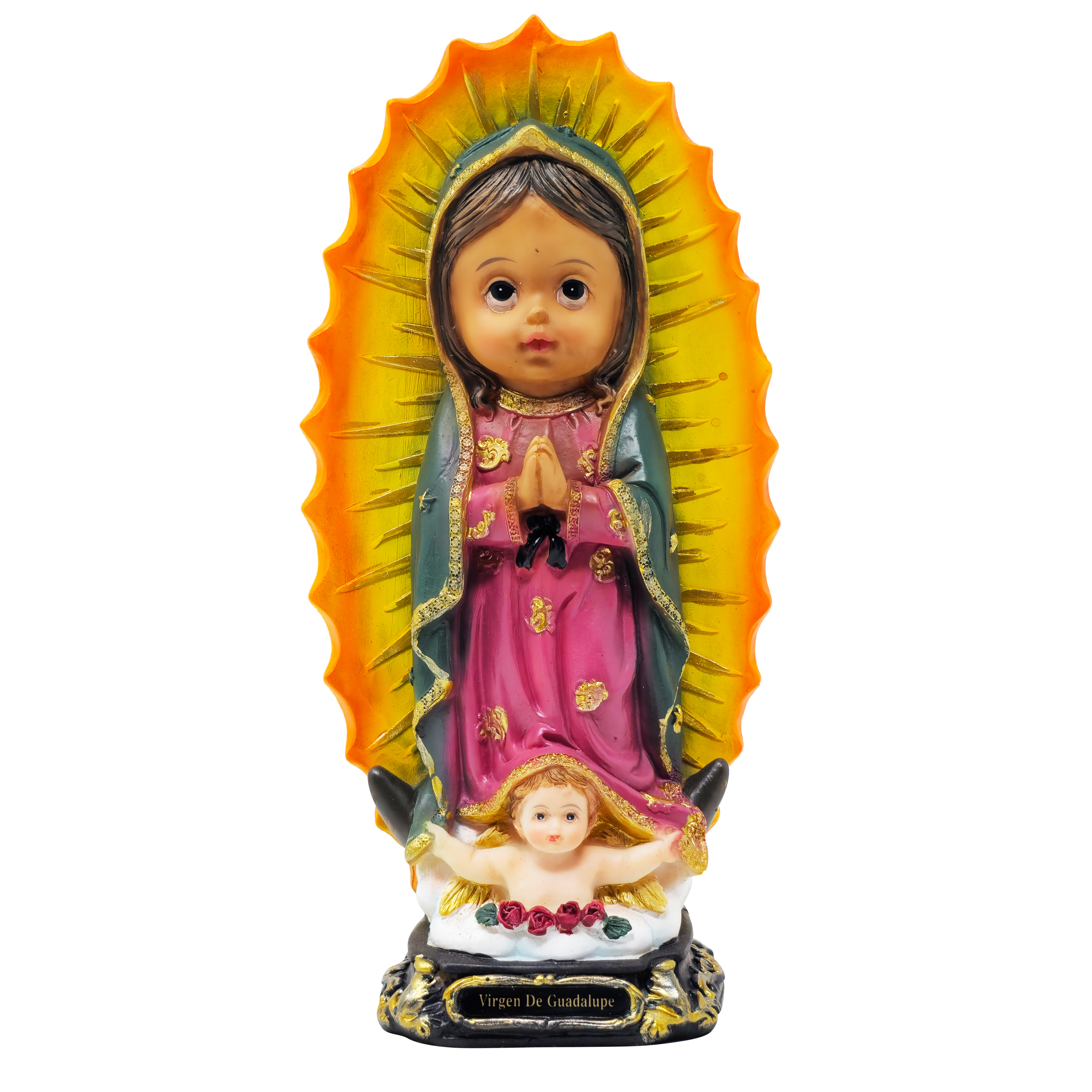 MrcjSales - Our Lady of Guadalupe Infinite Statue | Virgen de Guadalupe Resin | Multiple Sizes | Church Decor, Home Gifts, Prayers