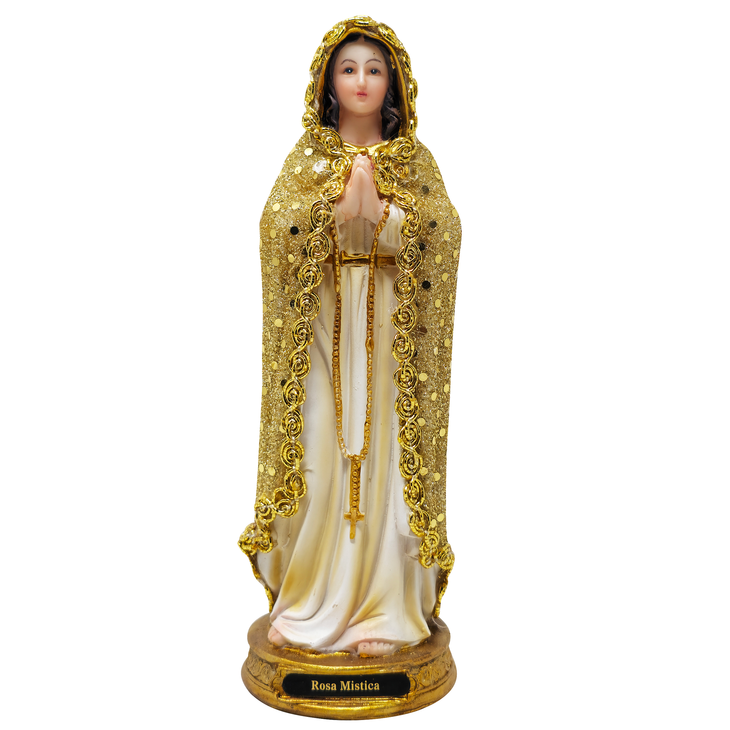 MrcjSales - Mystic Rose Dressed Resin Statue | Rosa Mística Vestida | Ideal for Church, Home Decor | Multiple Sizes Available