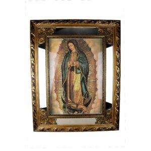 MrcjSales - Our Lady of Guadalupe Original - Glass | Led Light Frame | Gold/Glass Double Frame | Multiple Sizes | Built-in LED Lights