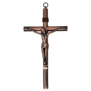 MrcjSales - Crucifix Bronze | Hang | High-Quality Metal Cross for Church, Home Decor, Gifts | Multiple Sizes | Symbolic Faith