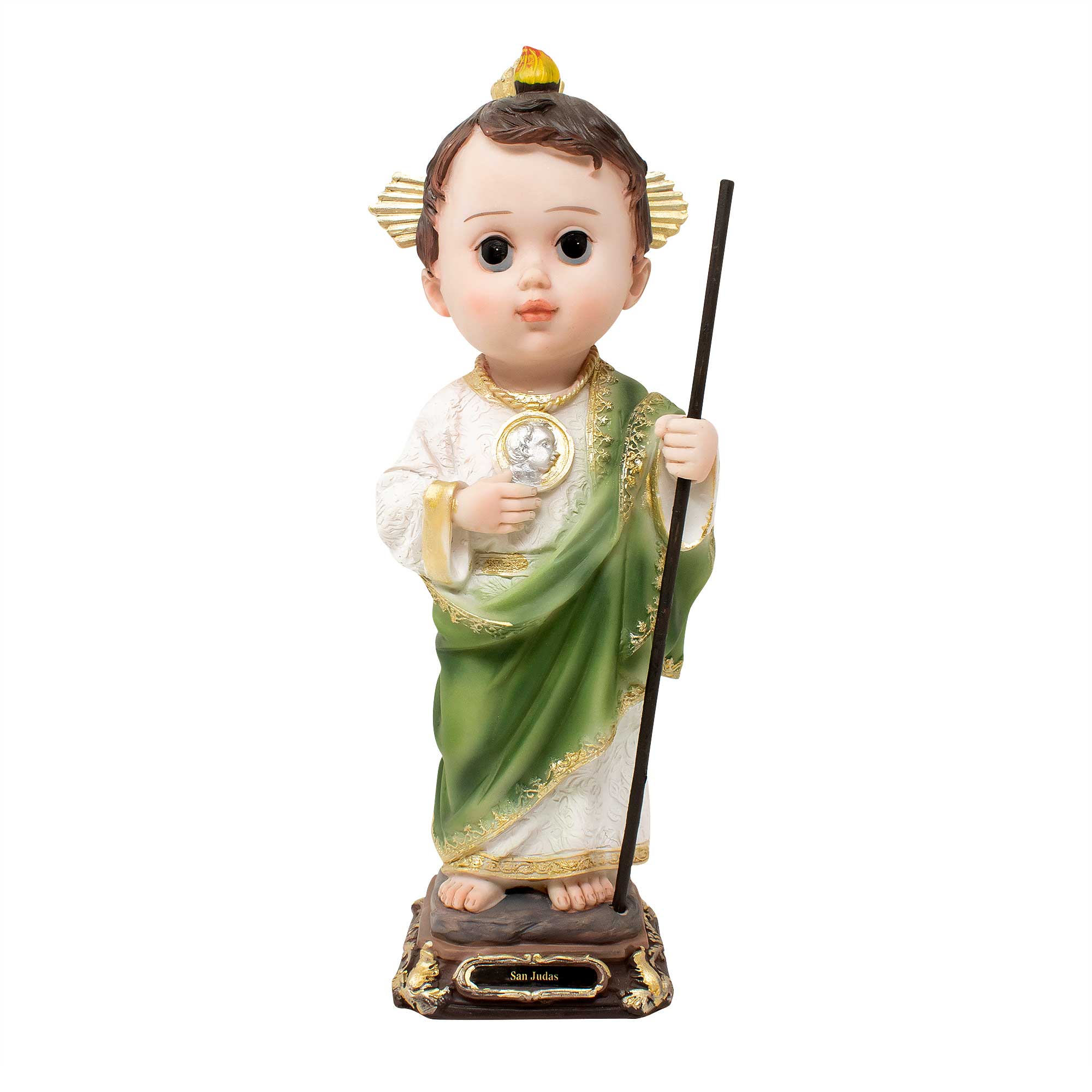 MrcjSales - St. Judas Infinite Resin Statue | San Judas | Multiple Sizes | Ideal for Church, Home Decor, Gifts | Spanish Name Etched